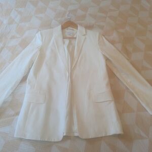White Linen Blazer